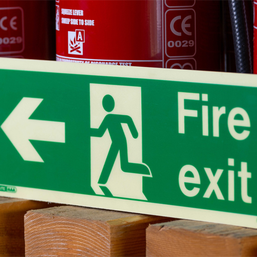 Fire exit sign